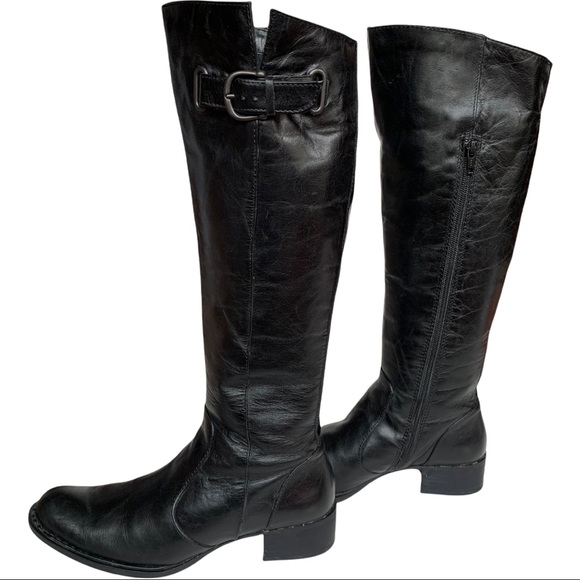 Born Shoes - Born Crown Black Leather Equestrian Riding Boots